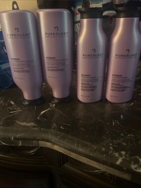 Pureology Hydrate Set in Lavender Purple LOT OF 6 brand new just in .